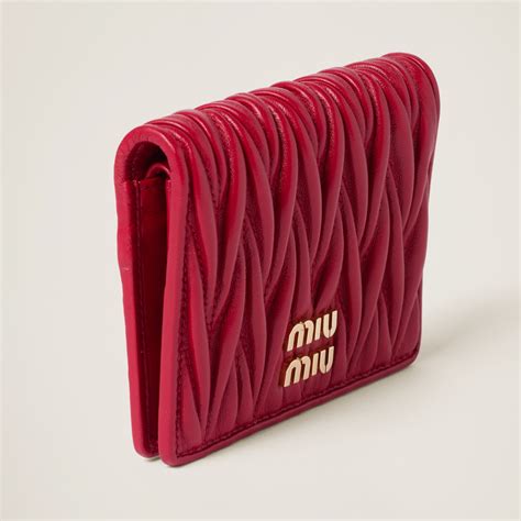 Red Small Matelassé Nappa Leather Wallet 